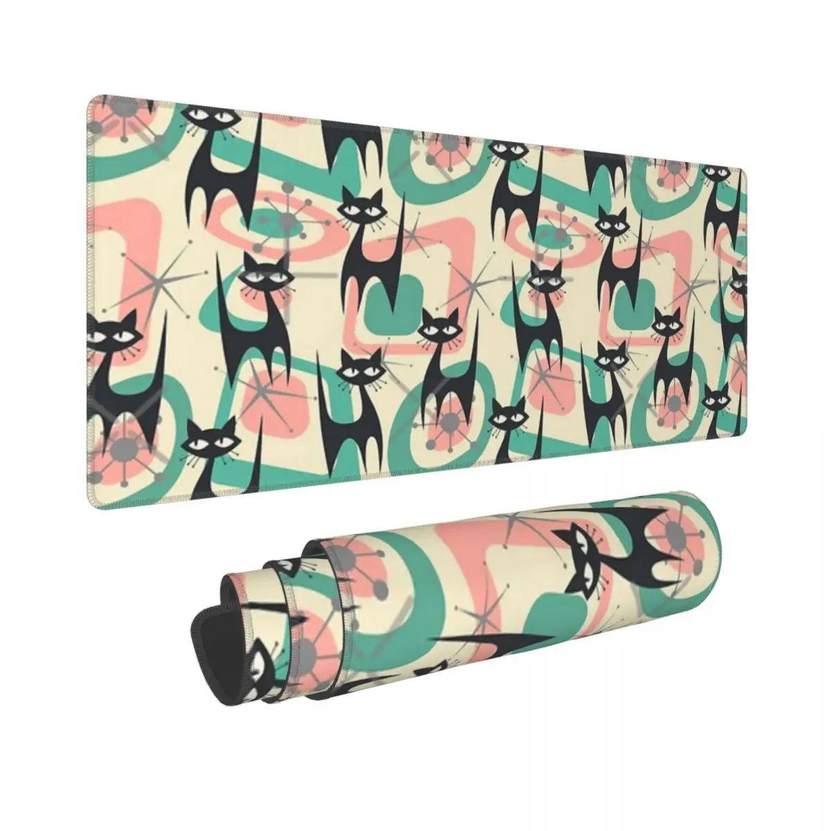 Coussinets de clavier en caoutchouc, chats atomiques