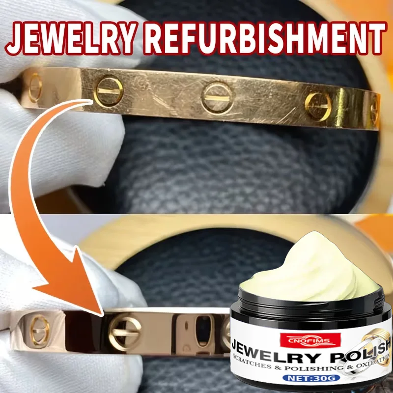 Silvery Jewelry Polishing Paste for Ring And Bracelet Golden Oxidation Removal Silverware Reduction Cream for Restoration