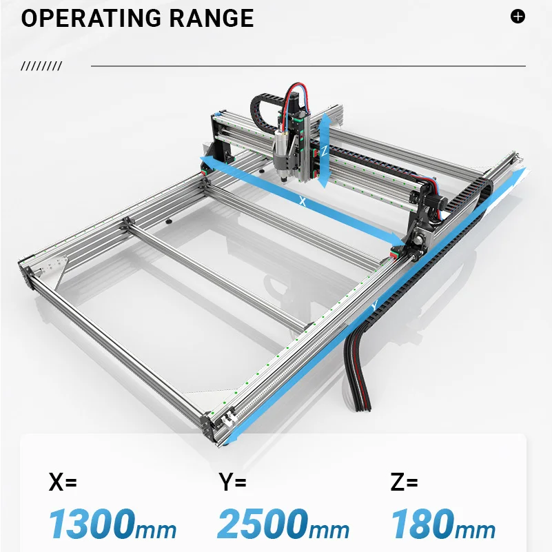 BulkMan3D OXMAN 1325 CNC Router 4-Axis 1300x2500mm Ball Screw CNC Cutting Engraver DDCSV4.1 2.2KW Spindle Wood Acrylic Aluminum