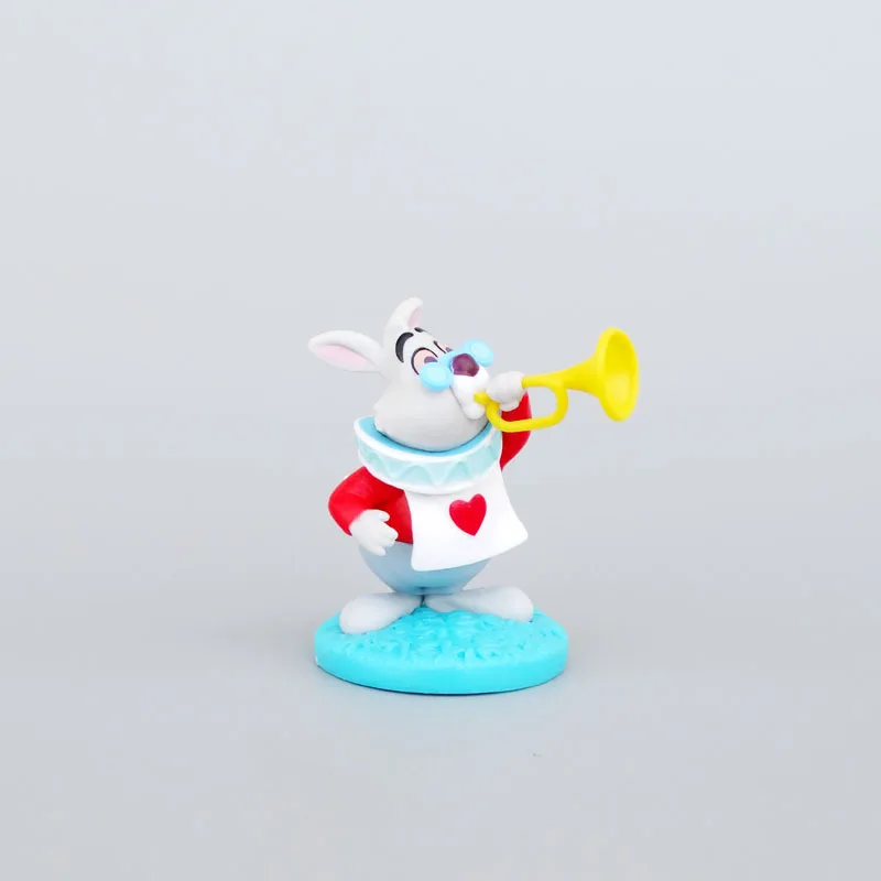Alice In Wonderland Cheshire Cat White Rabbit Action Figures Cake Desk Decoration Collection Model Toys For Christmas Party Gift - view 5