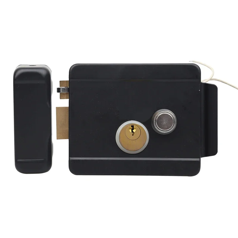 Brass Cylinder DC12V Electric Door Lock, Compatible with Video Intercom, Home Access Control Lock