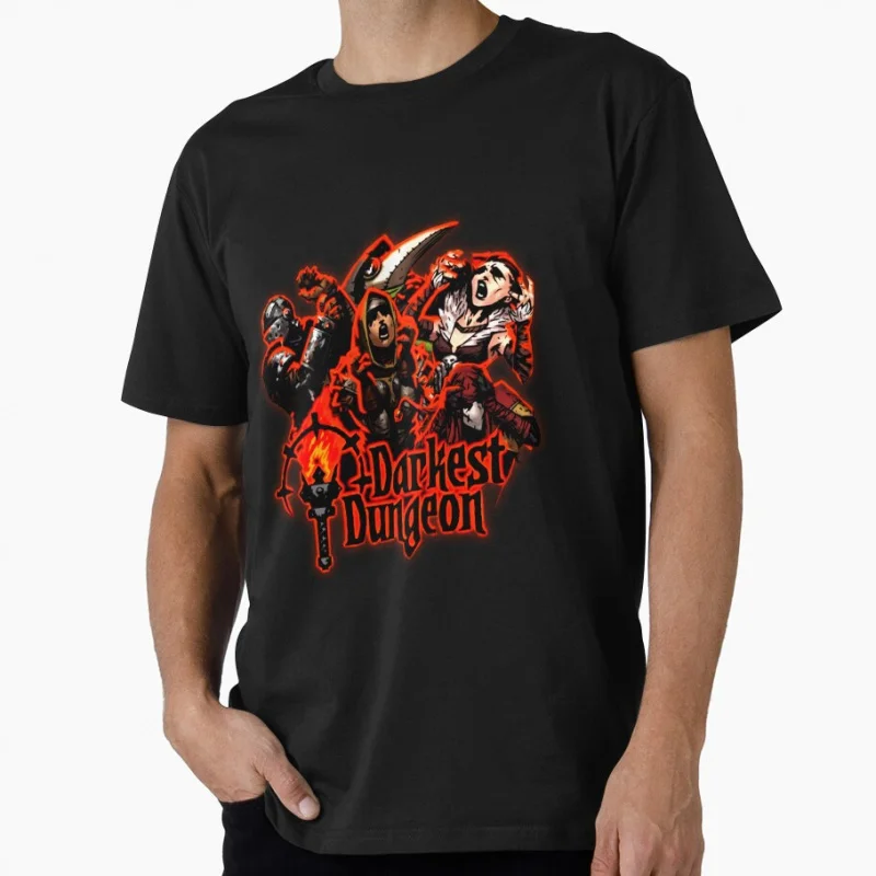 

1111 Darkest dungeon Retro Video game Anime gift t shirt for man Cartoon Graphic Clothes 100% cotton printed All size Tops