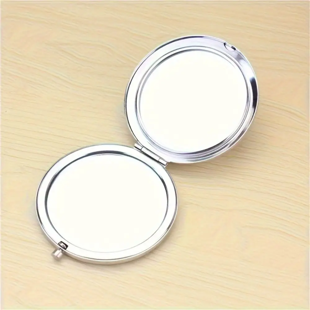 Portable Luxury Makeup Mirror Crystal Double-Sided Magnifying Mirror Hand Held Compact Vanity Mirror Travel