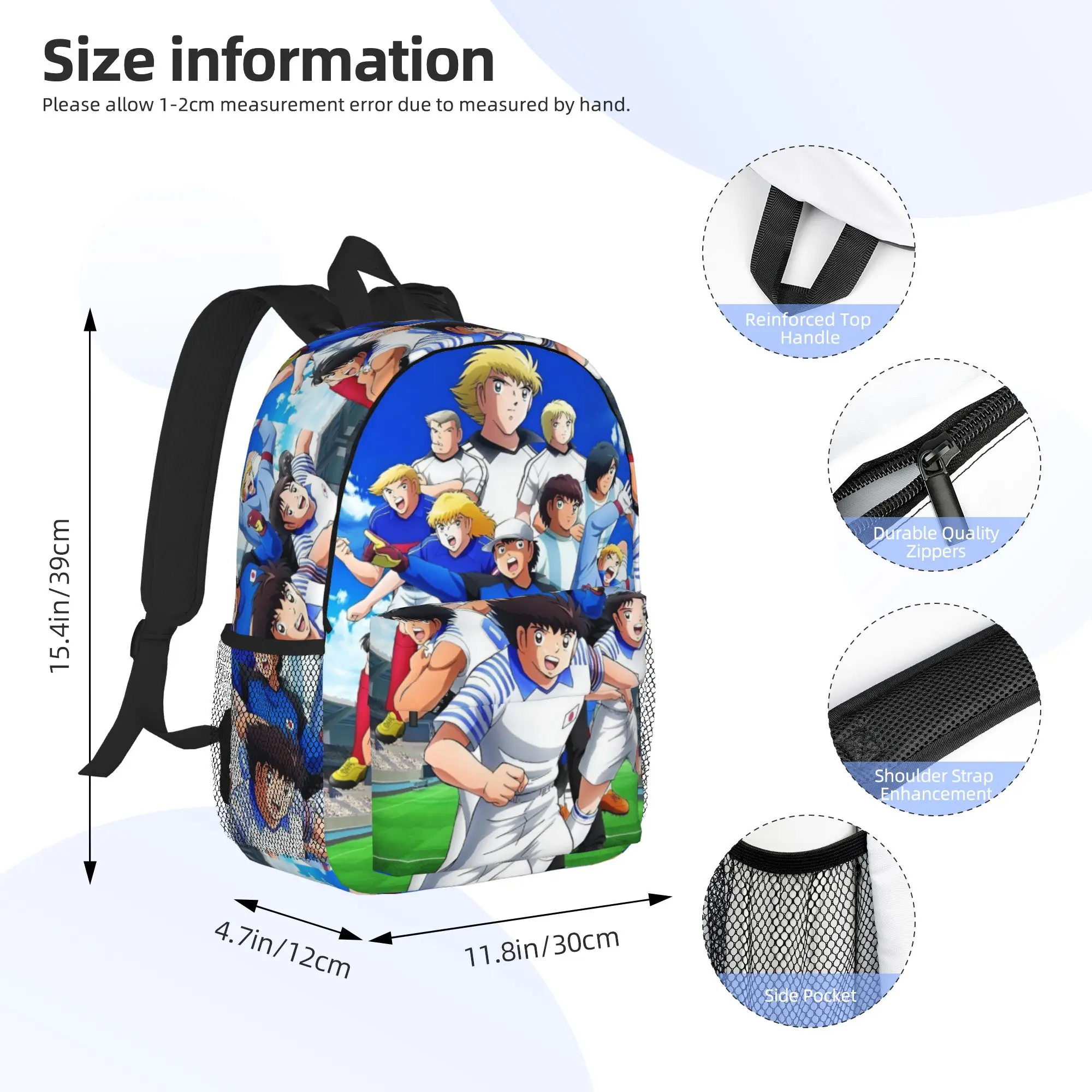 Captains Tsubasas Japan Football Anime Backpack Hot Sale Daypack Boys Girls BookBag Shoulder Bags for Men Women School Bag