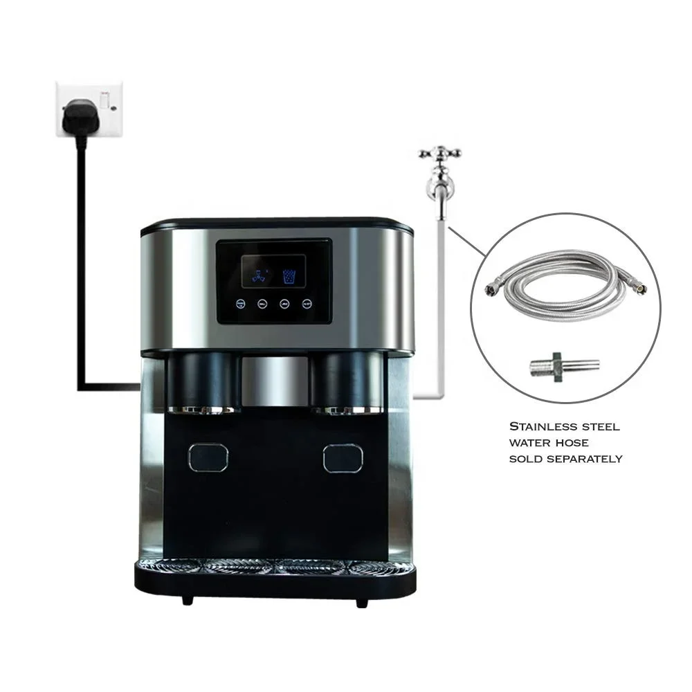 YYHC-Mini macchina per il ghiaccio portatile acqua fredda 2 dimensioni cubetti di ghiaccio autopulente Touch Control macchina per fare il ghiaccio uso domestico festa 15 kg