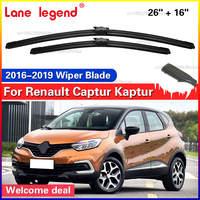 Wiper LHD Front Wiper Blades For Renault Captur Kaptur 2016 2017 2018 2019 Windshield Windscreen Window Car Rain Brushes 26\