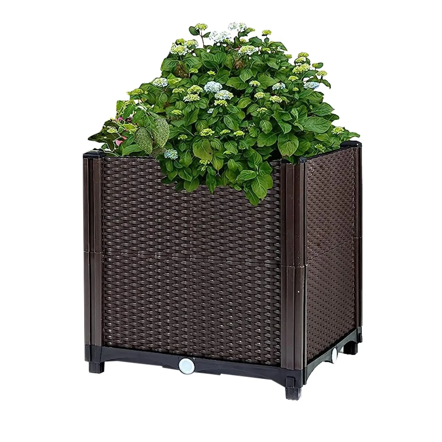 

For Raised Garden Bed with Self-watering System Rectangle Garden Planter for Garden Patio Balcony Elevated Planter Box for Flowe