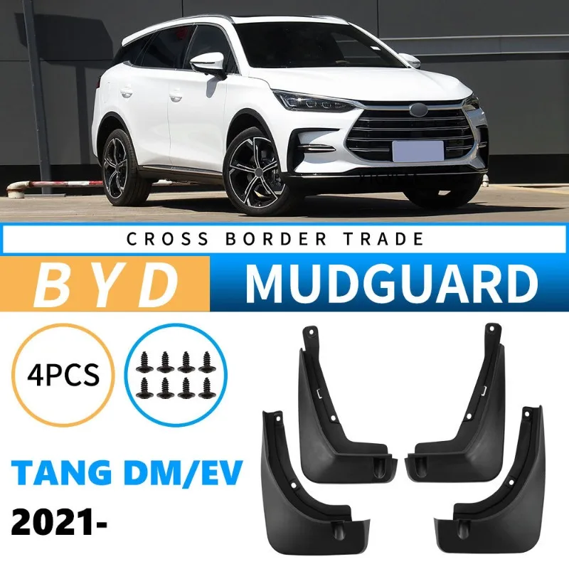 For BYD Tang EV DM 2021 Car Front Rear Wheel Mudguard Flaps Mud No Drilling Cover Guards Fenders Splash Accessories