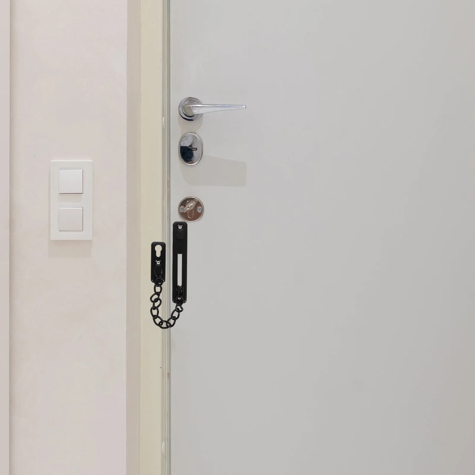 

1Set Door Chain Lock Stainless Steel Indoor Security Chain Lock for Home Hotel Safety Protection Durable Security Latch