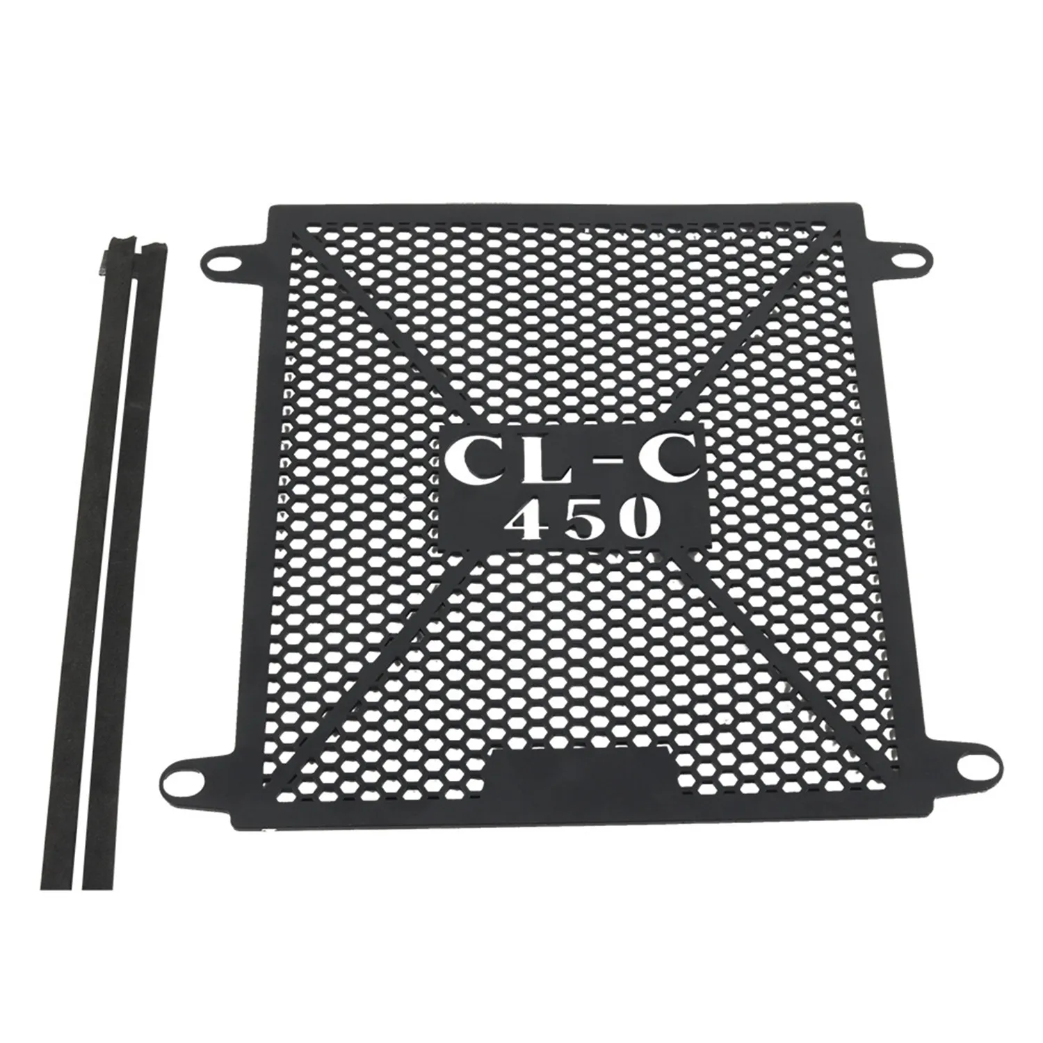 블랙 개조형 워터 탱크 네트 라디에이터 보호 커버 (공룡 디자인) CFMOTO 450CLC 450CL-C 2023-2025 모델용 (사진 참조)