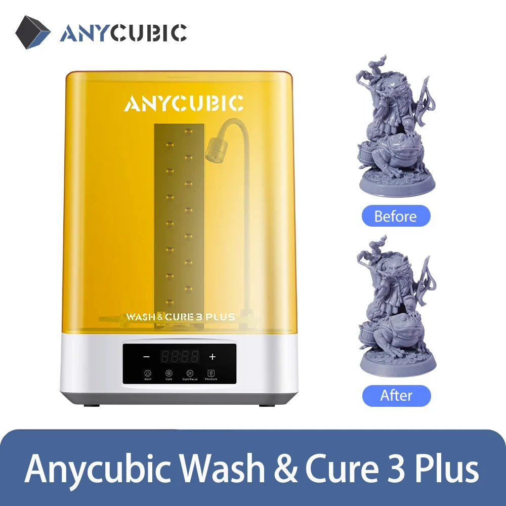 

ANYCUBIC Wash & Cure 3 Plus Wassen die 2 in 1 Machine voor Photon Mono M 5s Saturn LCD/SLA/DLP 3D Printer 3D Drukmodellen