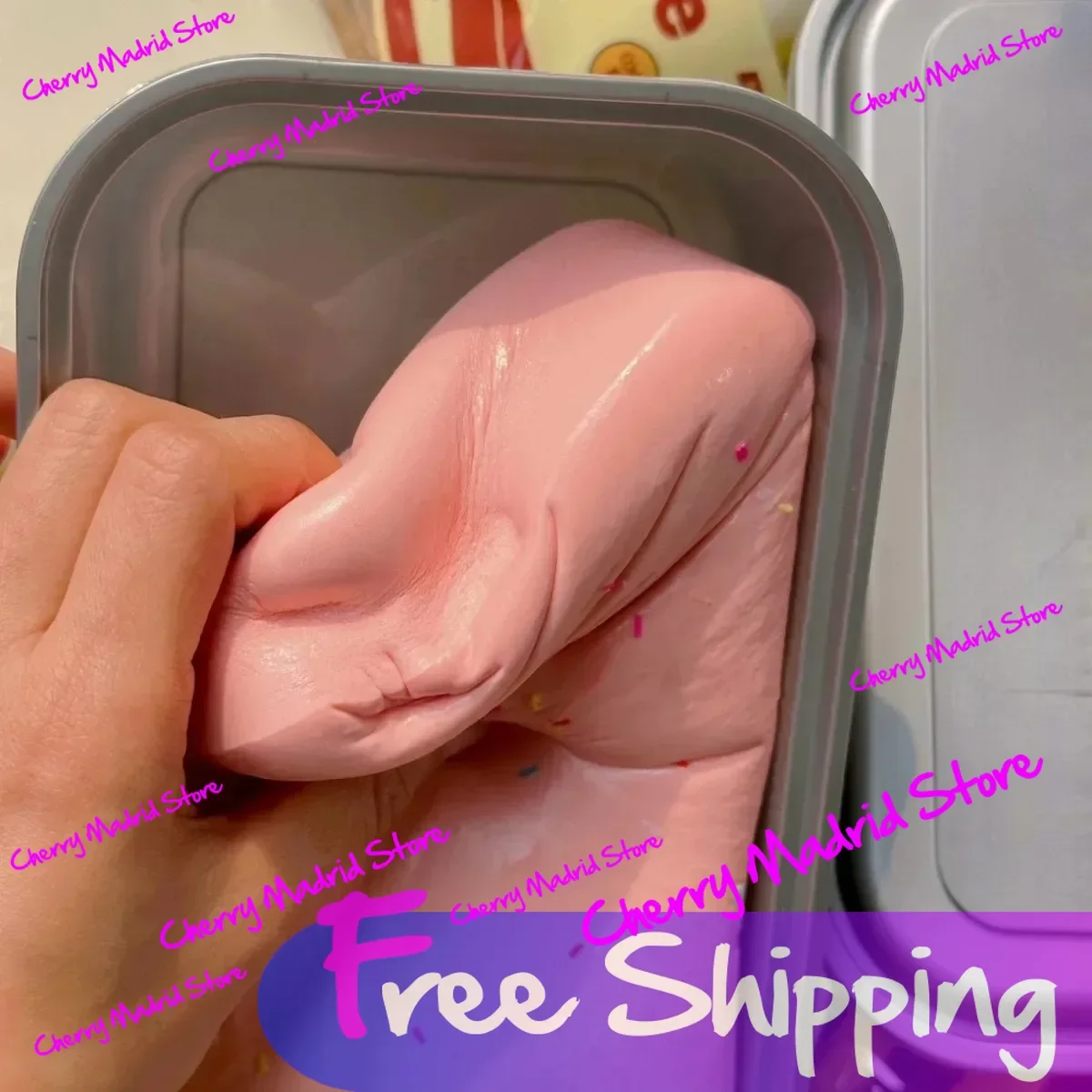 Squishy Solid Slime Soft Toy Gift Slow-rising Stress-relief Sticky Box Cake Simulation Bread Knead Happy Moist Suction Hand Gift