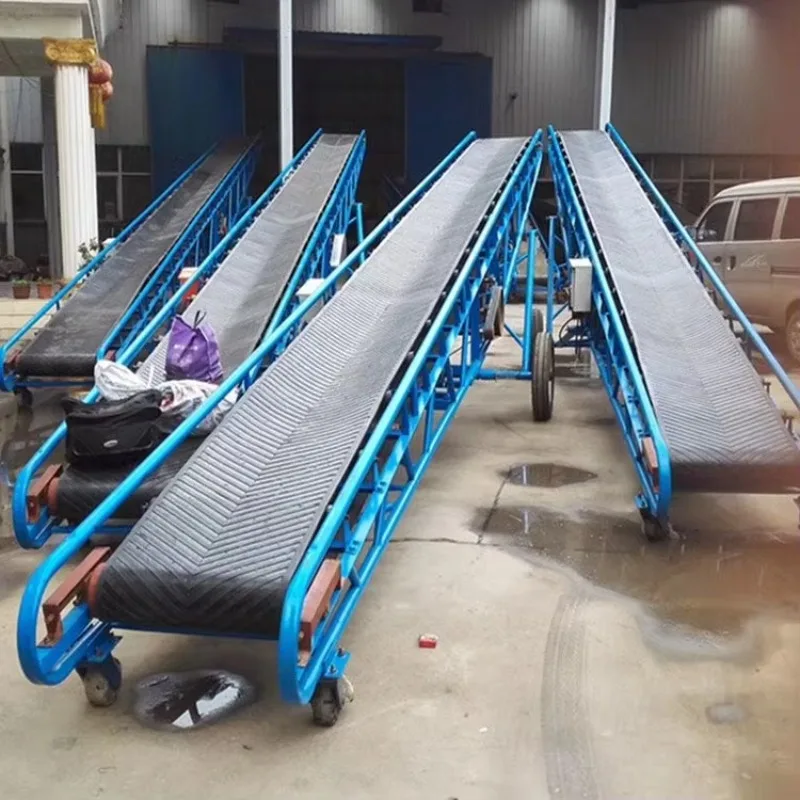 HOT Selling Motorised Conveyor Belt Inclined Pvc Green Metal Rubber Mobile Belt Conveyor Machine