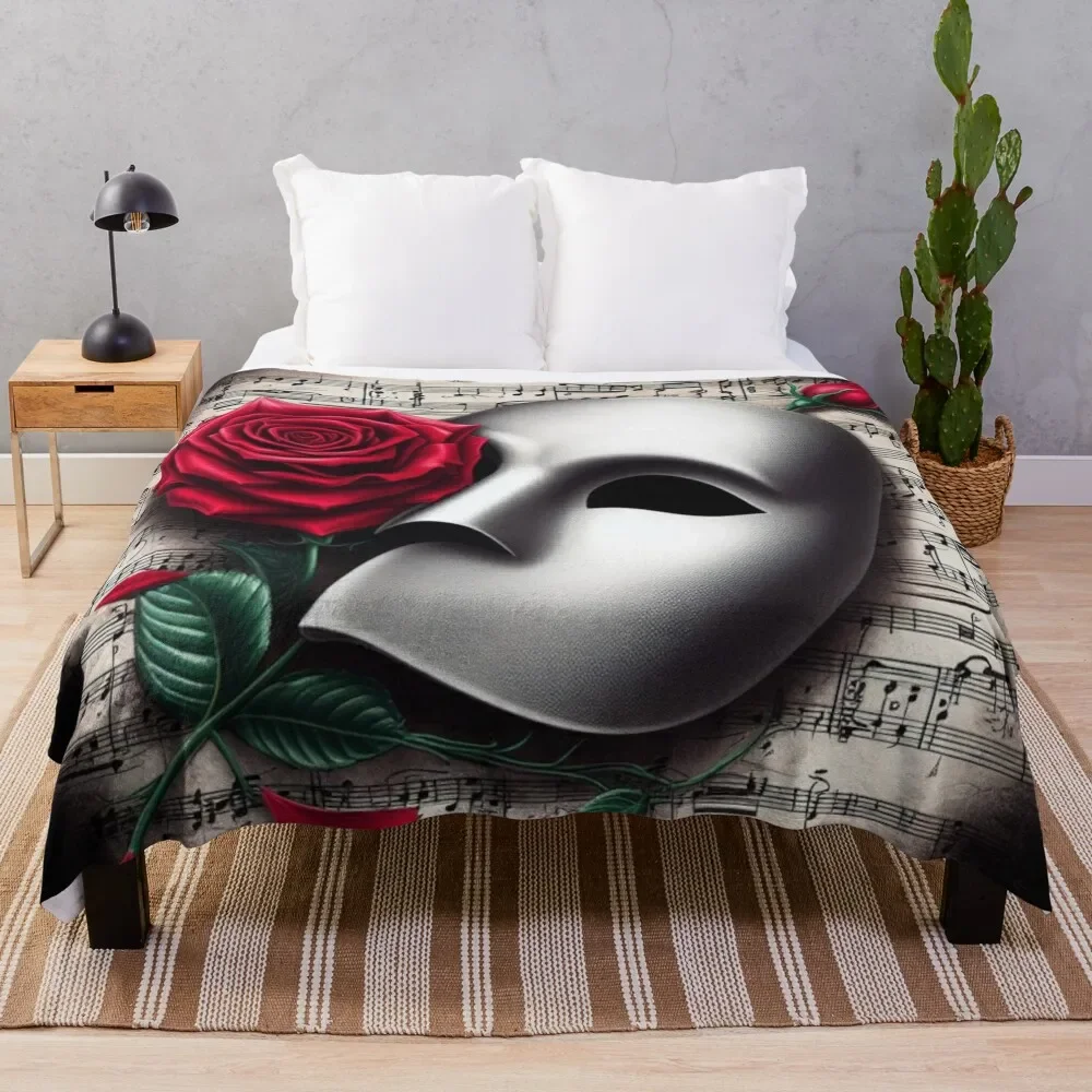 

Phantom of The Opera Musical Genius Throw Blanket Multi Use Warm Blanket for Living Room Bedroom