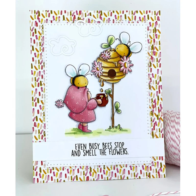 Cartoon Busy Bee Mouse Bird przezroczysty stempel przezroczysty silikonowy stempel pieczęć dla Diy Scrapbooking Album fotograficzny dekoracyjny