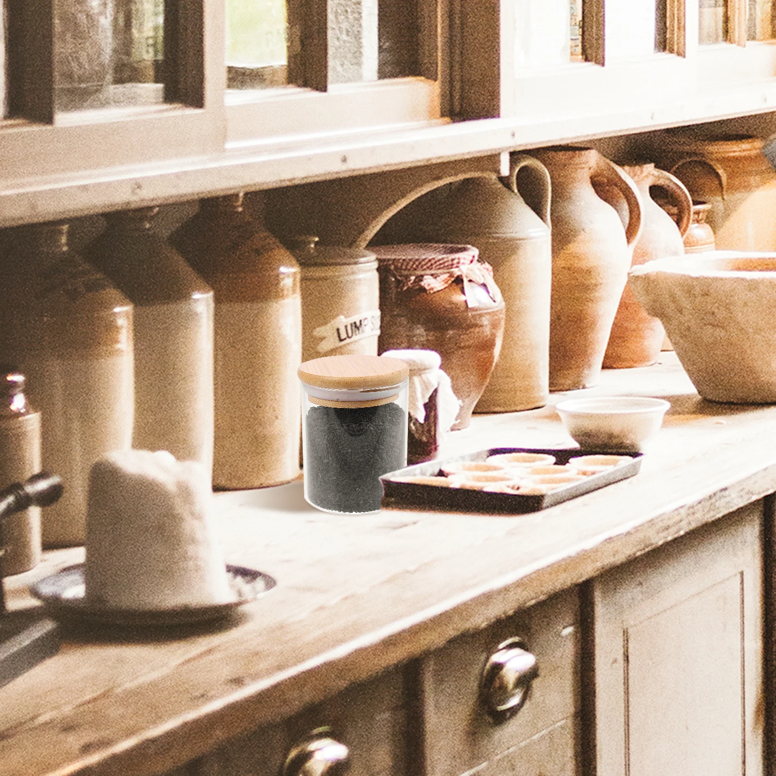 

1Pcs 500ml Clear Glass Jar Kitchen Food Storage Container Sealing Ring Design Multipurpose Use Sealing Jar Food Container