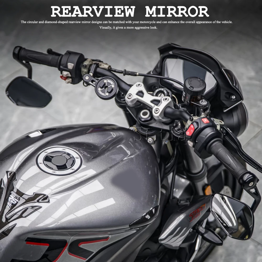Motorcycle Handlebar Rearview Bar End Mirror For Rocket 3 Street Triple S 765 765RS 765R Trident 660 Speed Triple 1200RS 1200RR