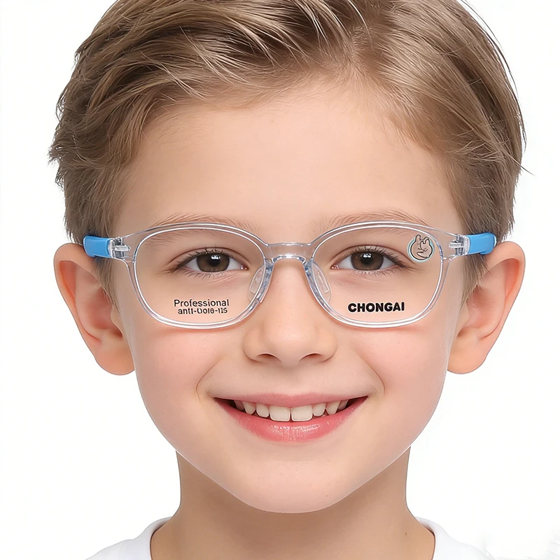Ultralight Eyeglasses Frames Kids Glasses Soft Silicone Retro Optical Prescription Lenses Boys Girls Blue Light Blocking Eyewear