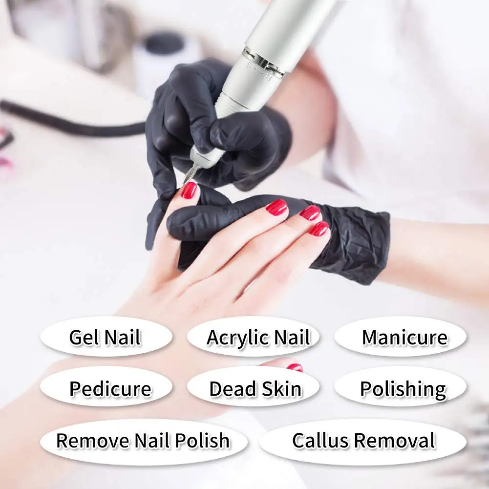 Perceuse à ongles aste et perceuse à ongles sans fil pour gel acrylique, kit d'ongles professionnel, 30000 tr/min