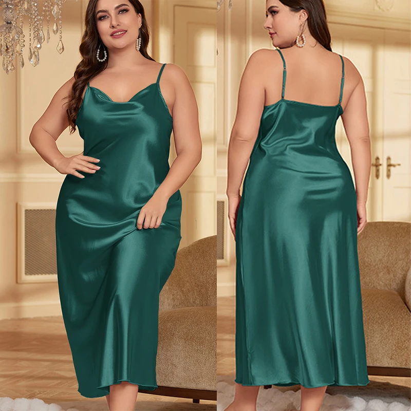 

Plus Size 5XL Female Nightgown Chemise Sleepwear Sexy Intimate Lingerie Suspender Nightdress Summer Nightwear Casual Home Dress