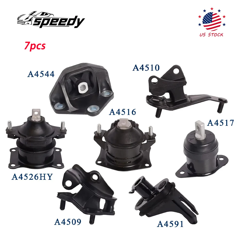 

A4509 A4516 A4510 A4517 7 шт. Черный двигатель и крепление коробки передач для Acura TSX L4 2.4L AUTO A4526HY A4544 A4591 2004-2008 гг.