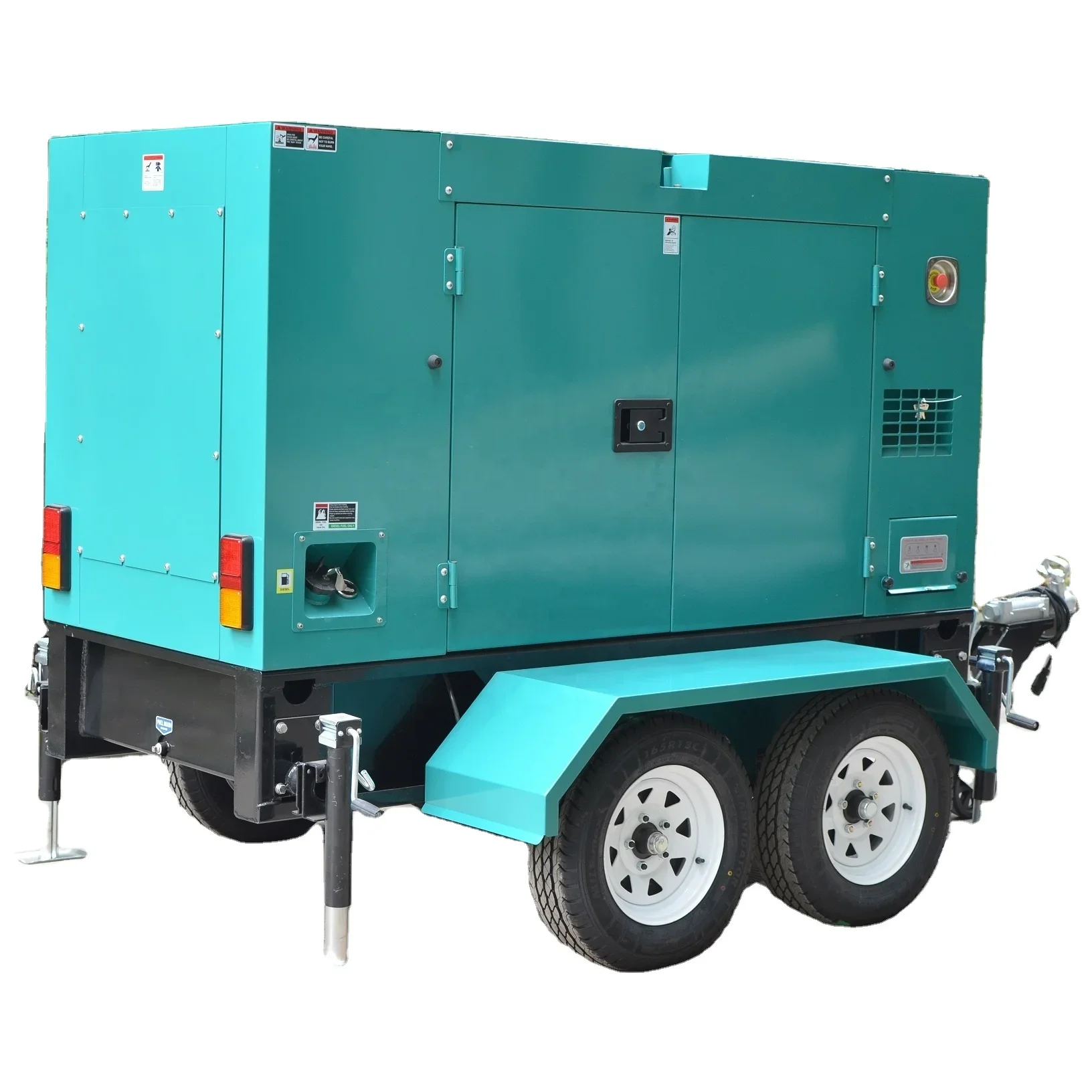Nowy zestaw generatora diesla typu przyczepa 50 kva z silnikiem Cummins 4BT3.9-G2 Genset ChimePower Zestaw generatora 50 kva z przyczepą
