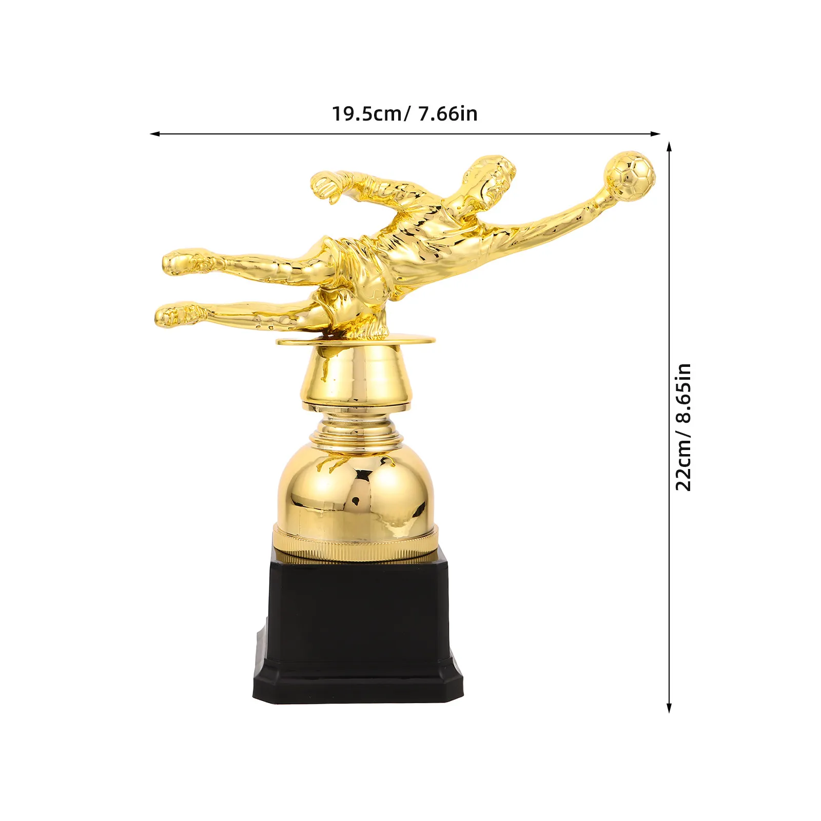 Gold Goalkeeper Trophy Football Sports Award Soccer Goalie Champion Trophy Kids Youth League Souvenir