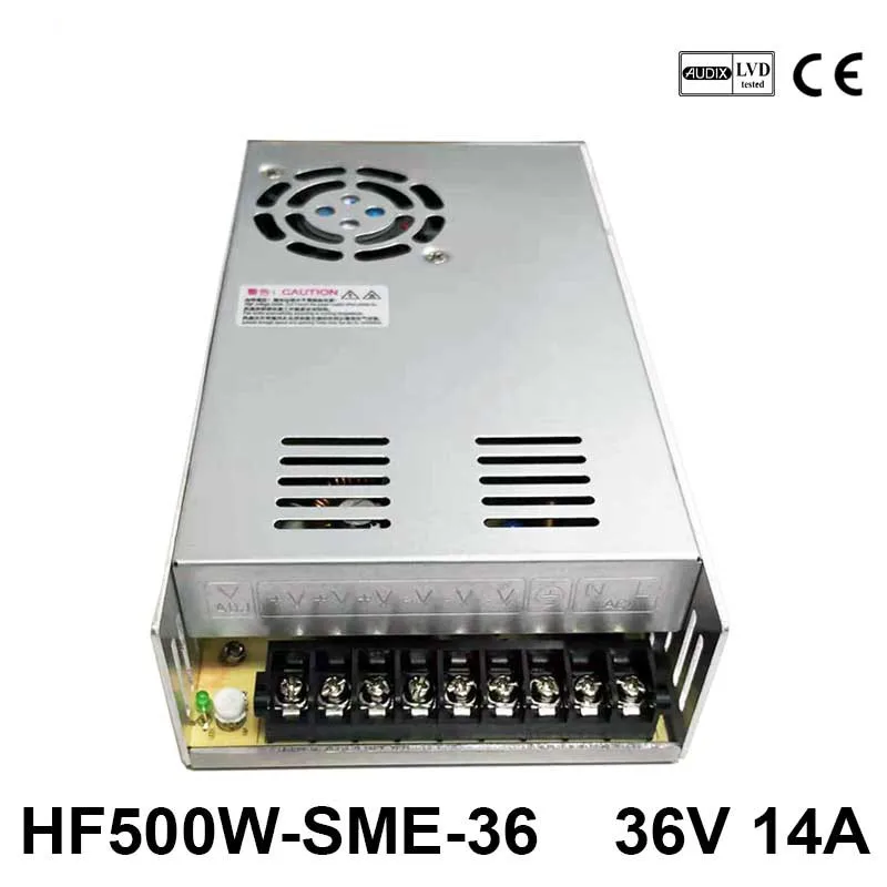 Factory HengFu HF500W-SME-36 Adapter Charger AC 220V Turn to DC 36V 14A  small Volume of High-Power Switching Power Charger