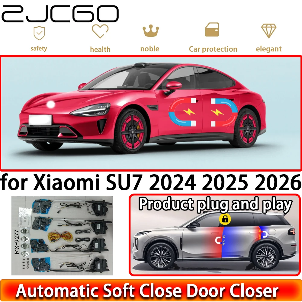 

Комплект доводчиков дверей ZJCGO для Xiaomi SU7 2024 2025 2026: автоматическая система плавного закрывания, легкая установка (Plug & Play)