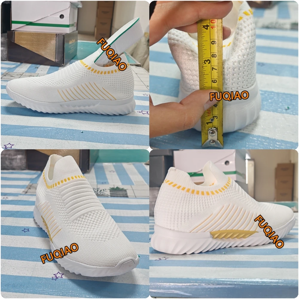 Invisible Height Boost Men's Shoes 7cm Breathable Mesh Sneakers Soft Bottom Lightweight Walking Shoes Men Outdoor Leisure Sports
