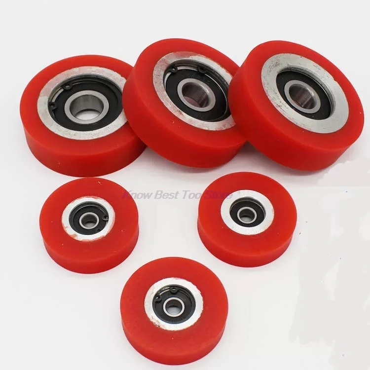 5pcs 31x8x10mm Edge Bander Flush Trimming Rubber Wheel for Nanxing Edge Banding Machine