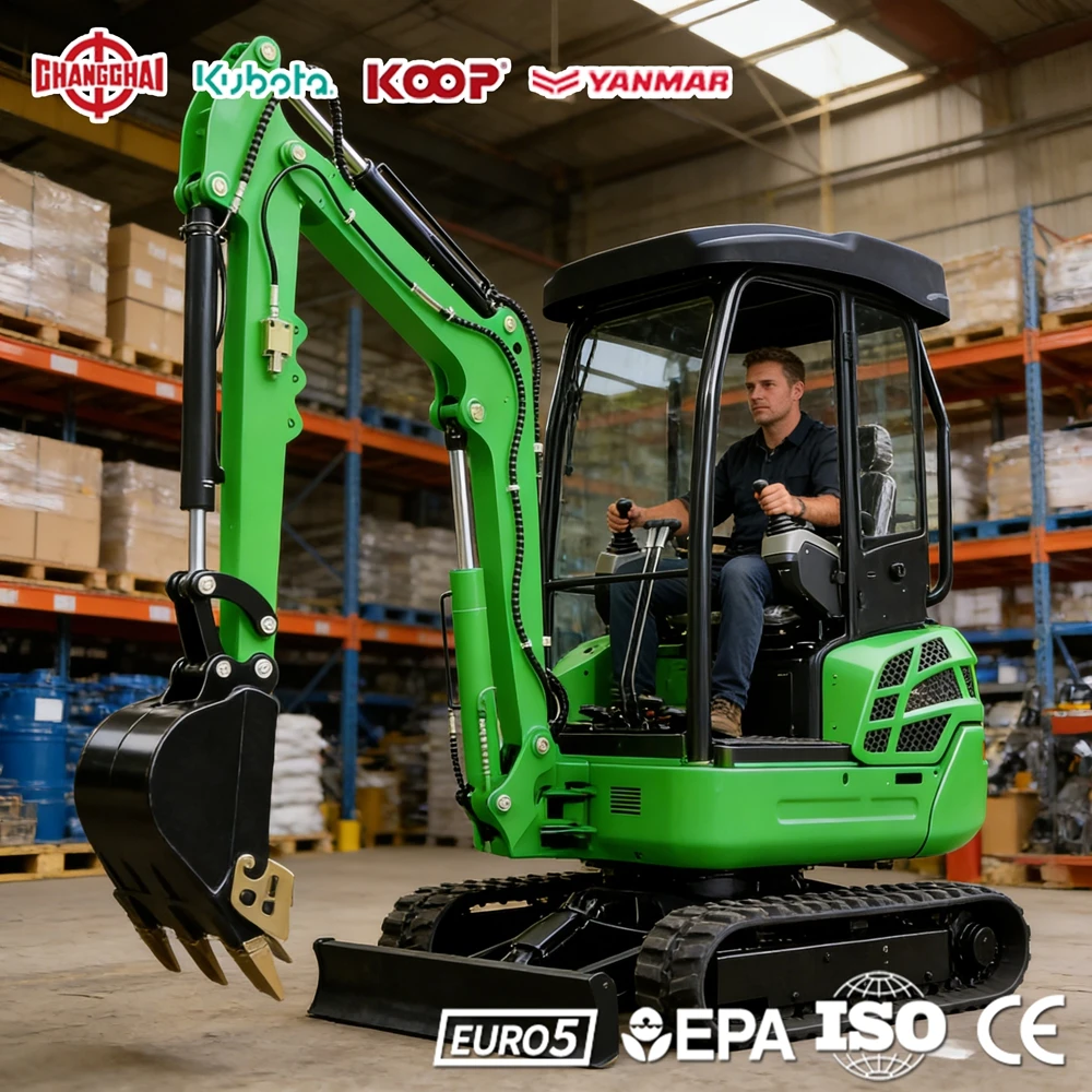 

Мини-экскаватор 0.8 т для сельского хозяйства и строительства, 1.2 т с двигателем Yanmar, 2.0 т, Европа, EPA Euro 5, CE, быстрая доставка