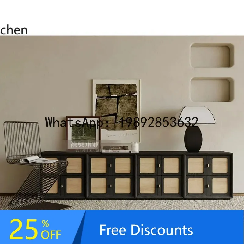 

rattan dining side model room decorative floor cabinet living room TV cabinet storage storage chest cabinet