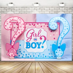 GGENDER REVEAL PHOTOCALL PHOTOCALL MERMAID PARTY BANNER BUTTON HAPPPY BIRTHDAY PARY DECOR CHILDREN BOY GIRL BABY SHOWER 12 Main Sales Baby Shower - №7