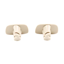 2Pcs Car Beige ABS Interior Roof Hooks Clothes Hanger Hook Trim for Volvo V90 S90 XC40 XC60 XC90 2015-2020