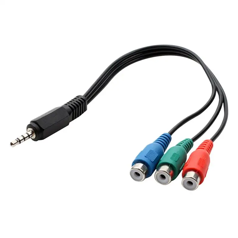 Adaptador fêmea cabo de áudio e vídeo simples design claro cabo adaptador de vídeo macio conector fêmea cabo de áudio e vídeo áudio puro