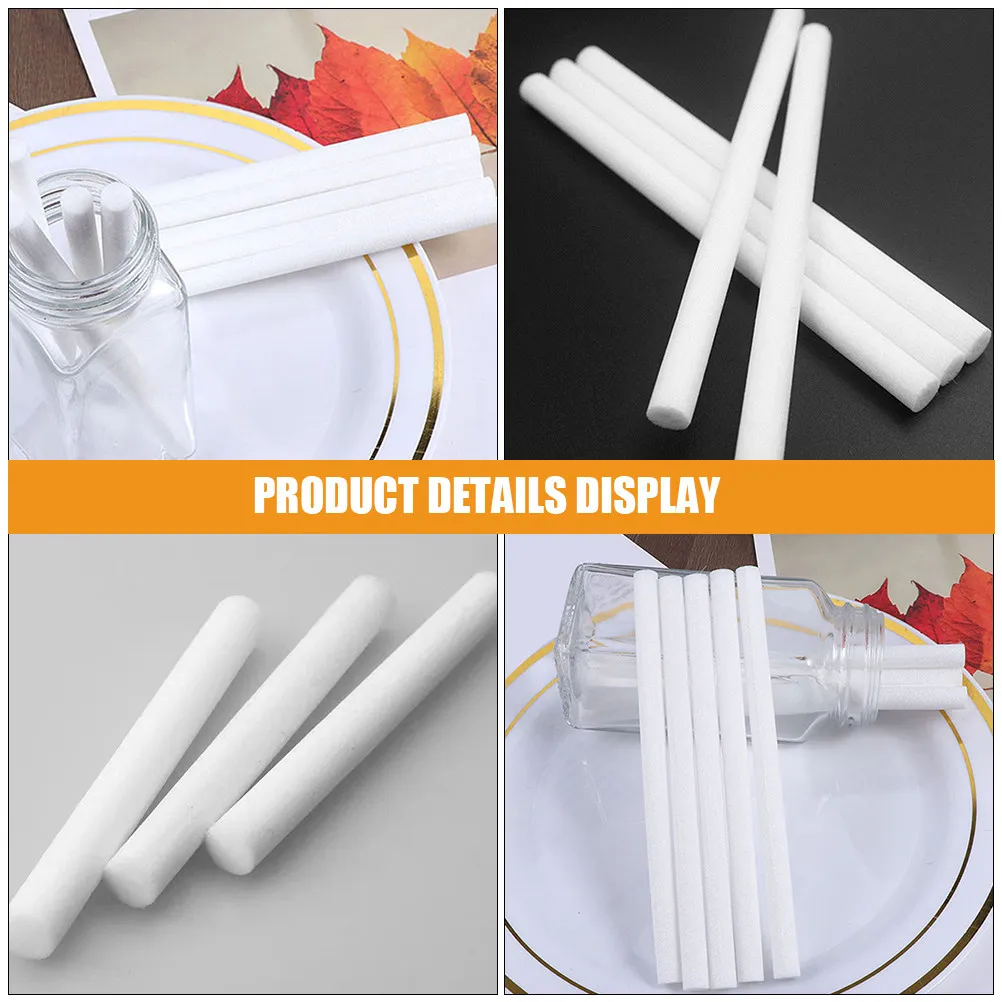 50Pcs Essential Oil Diffuser Sticks High Absorbency Fiber Material Fragrance Volatile Rods Compatible with Most Aroma Bottle