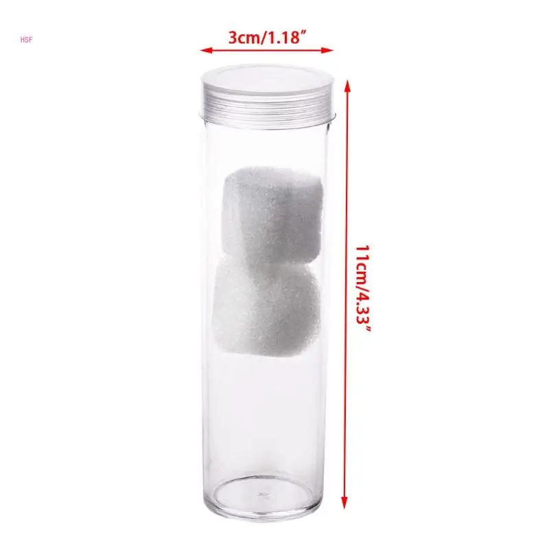 Round Plastic Storage Tube With Screw On Cap For 27mm Coins Or Holder Capsules