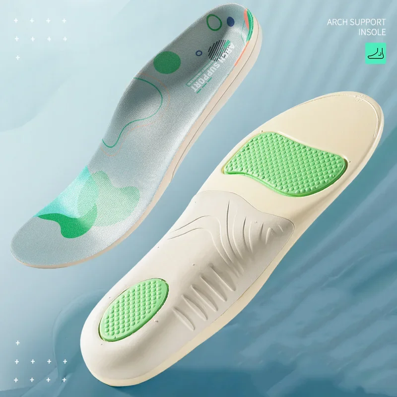1/2 Pair Arch Support Insoles for Flat Feet Orthopedic Shoe Pads - Plantar Fasciitis Pain Relief Shock Absorption Shoe Inserts