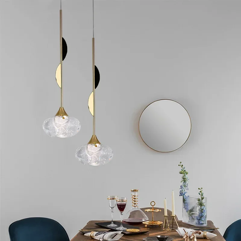 

Modern Luster Glass Ball Pendant Lights for Dining Room Indoor Kitchen Hanging Lamp Bar Restaurant Home Decor Light Fixtures