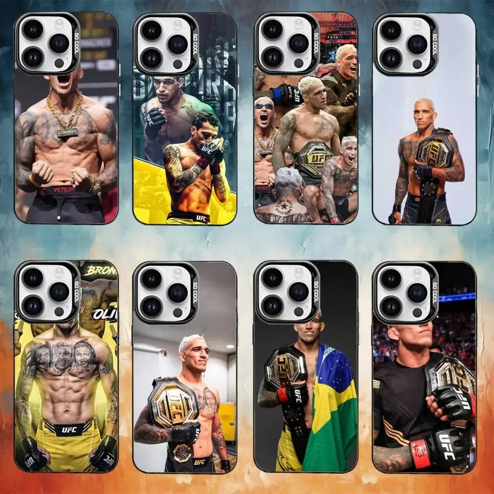 

U-Ufc Charles Oliveira Phone Case For iPhone17,16,15,14,13,12,11 Plus,Pro Max Black Candy Matte Shockproof Cover