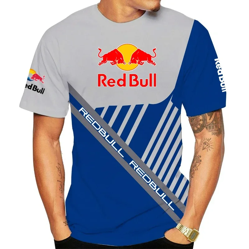 تي شيرت رجالي قصير الأكمام من Red Bull Racing، تي شيرت ركوب الدراجات النارية على الموضة الجديدة لعام 2025، ملابس رياضية صيفية من علامة Red Bull