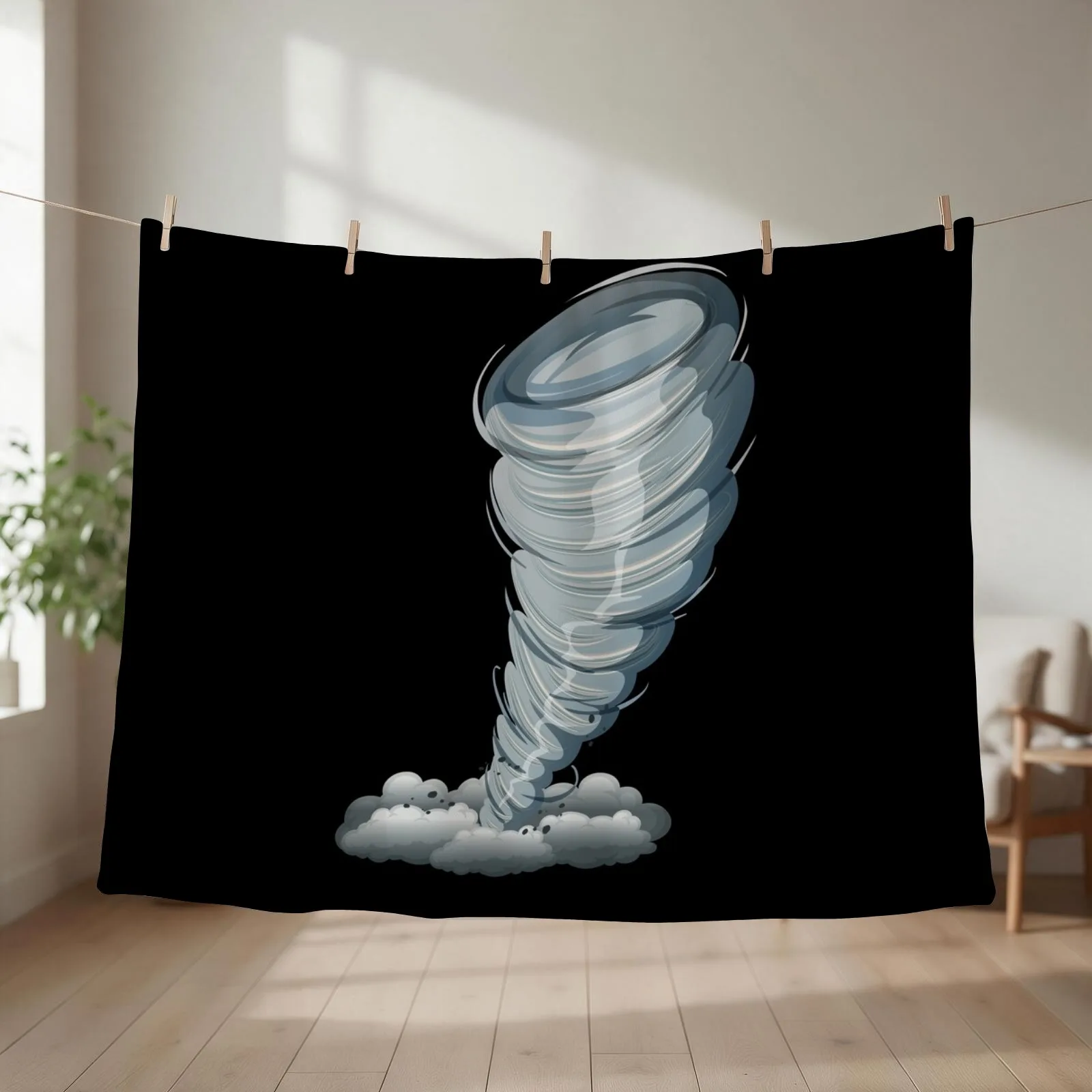 Tornado Storm Weather Gift Throw Blanket Bed Fashionable manga Thin Decorative Sofas Blankets