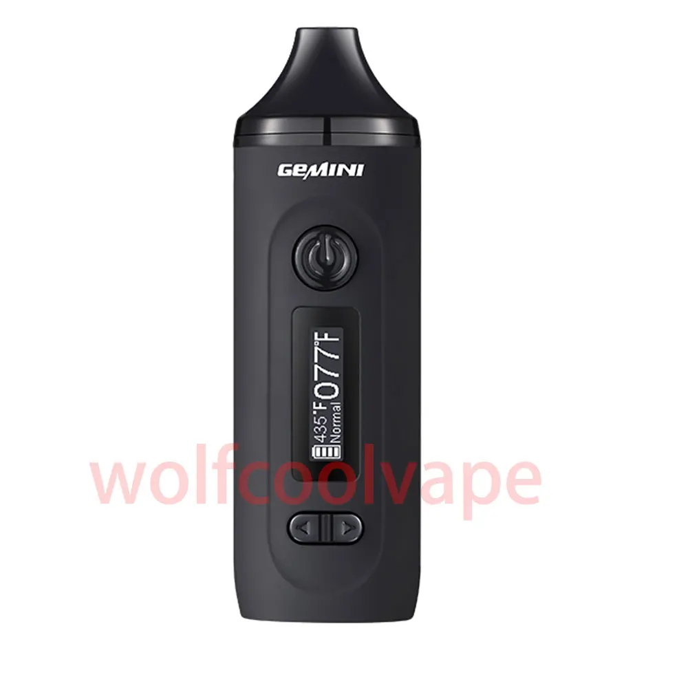 Vaporizador de hierbas secas Gemini, Kit de Inicio de hierbas, batería de Control de temperatura, pantalla OLED, 2200mah, cigarrillos electrónicos,