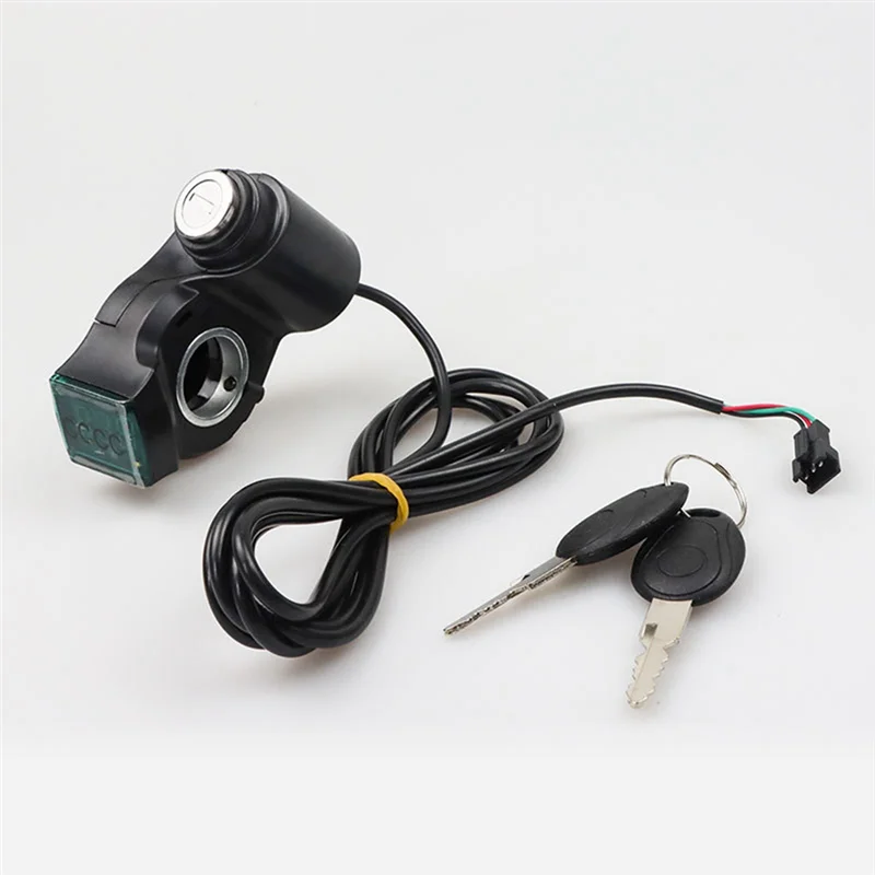 

2525+ Electric Vehicle Thumb Throttle Voltmeter Key Switch Off Door Lock for Electric Scooter