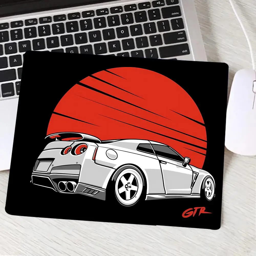 

Black and white sports car Mouse Pad Computer Office Game Table Mats Rubber Anti-slip HD Keyboard Mousepad Square Soft Desk Mat