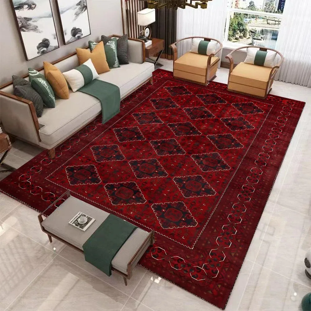Vintage Persian Carpet Collection With Geometric Diamond Floral Scroll Intricate Oriental Border Patterns Luxury Rug