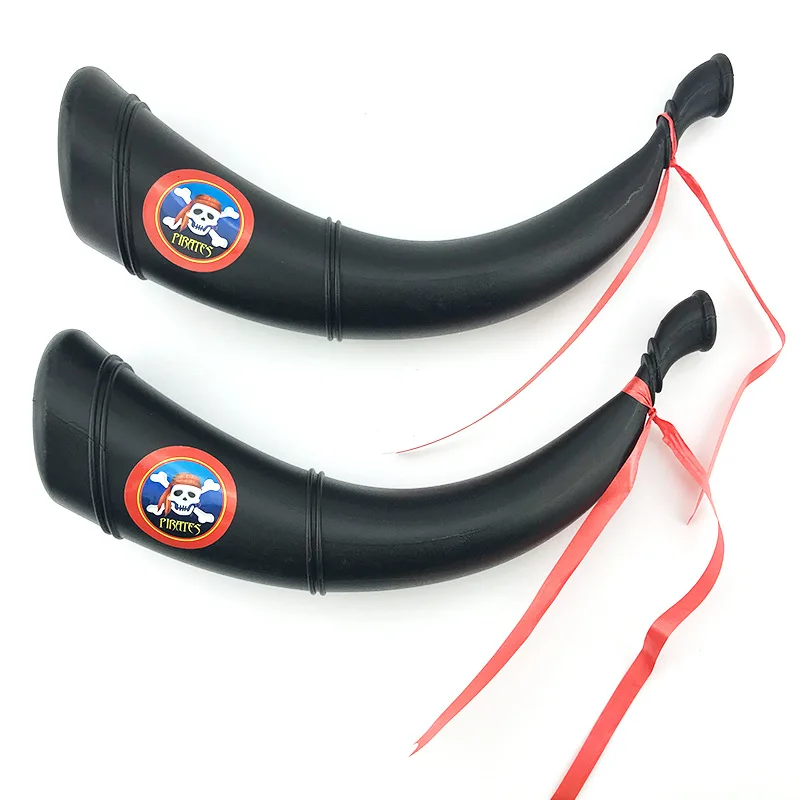 Pirate Horn Can Be Blown Holiday Party Performance Props Pirate Cow Horn Props Plastic Kids Gift