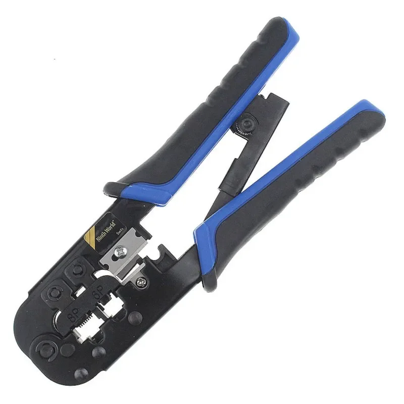 Kualitas Tinggi Modular Telecom Tang Crimping Alat Jaringan Kabel Ratchet Crimping Tang untuk 4P 6P 8P RJ-11/RJ-12 RJ-45