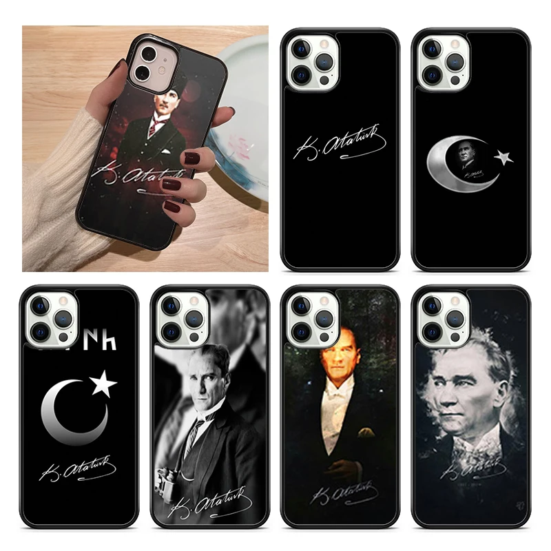 Mustafa Kemal Ataturk Signature Phone Case For iPhone 15 16 14 XR XS 11 12 13 Mini Pro MAX Plus